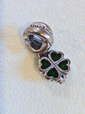 Pandora Dangle Charm – Four Leaf Clover 🍀
